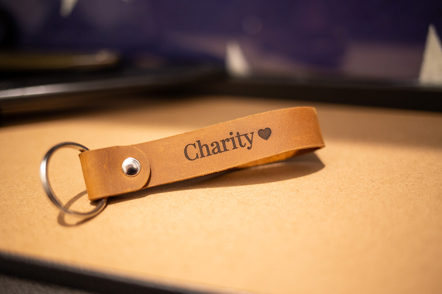 Leather Keychain – Custom Text