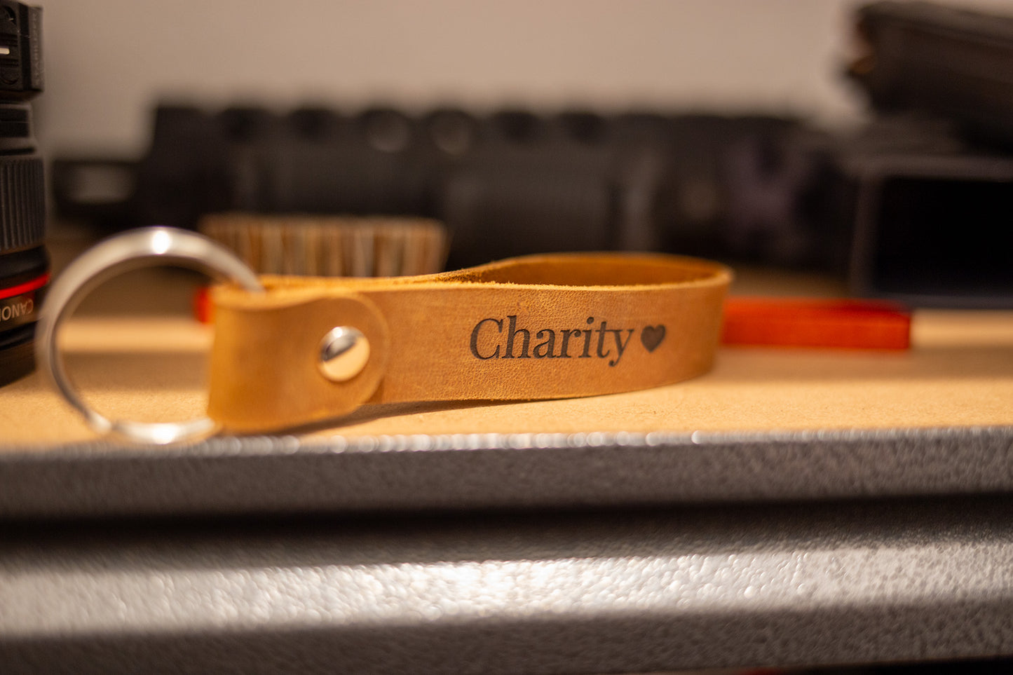 Leather Keychain – Custom Text
